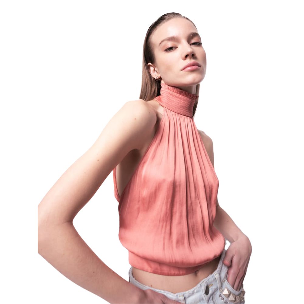 

Розовые полиэстеровые топ и футболка Pinko