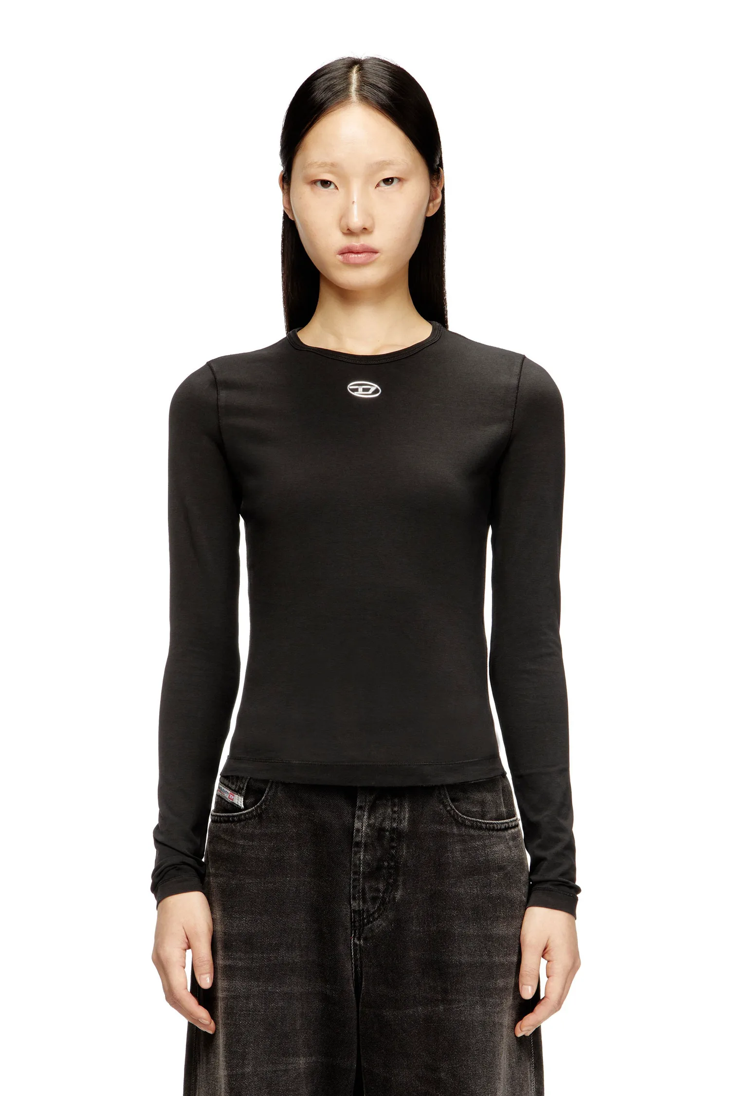 Женская футболка с длинным рукавом T-UNCUTIESLONG-LS-OD Diesel, black
