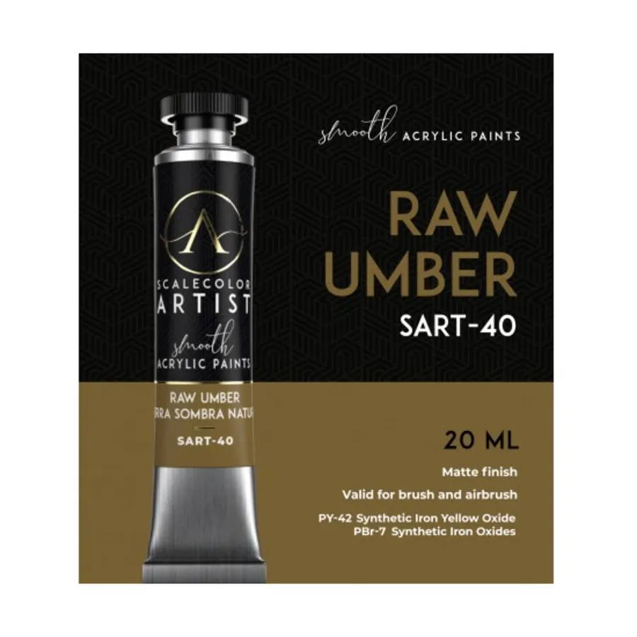 

Необработанная умбра, Scalecolor Artist Paints - Browns, Greys, Whites, Blacks