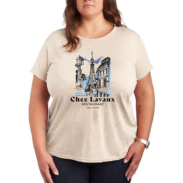 

Футболка Plus size Emily in Paris Chez Lavaux Restaurant Licensed Character, Beige