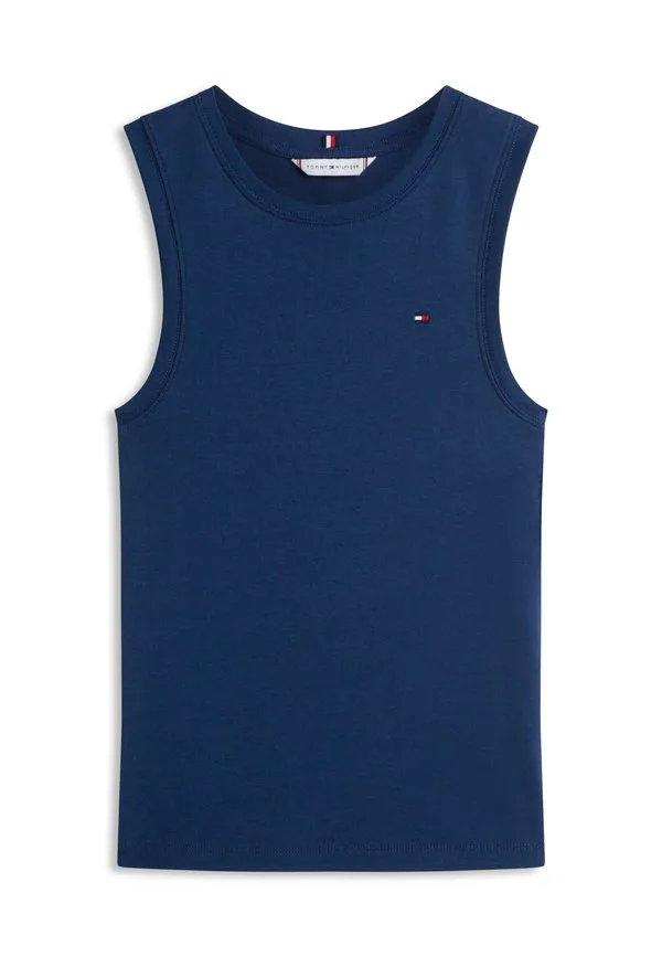 Облегающая майка с круглым вырезом Tommy Hilfiger, Dark Night Navy — фото 4