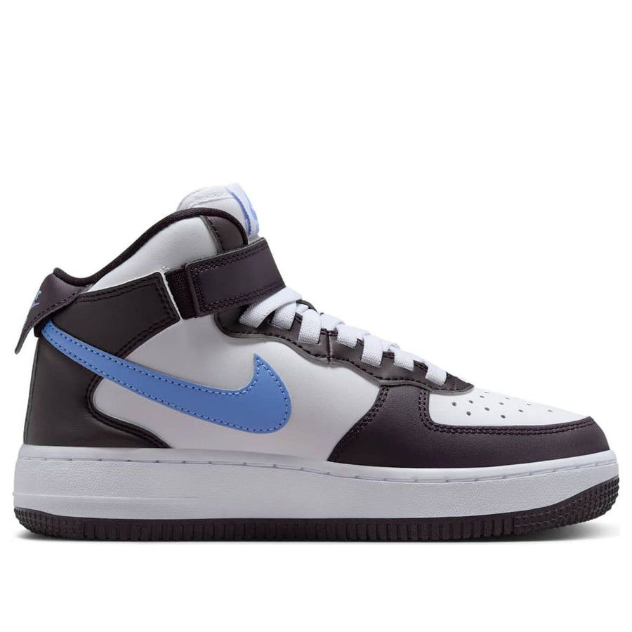 Кроссовки (GS) Nike Air Force 1 Mid EasyOn 'Burgundy Ash White Royal', белый — фото 2