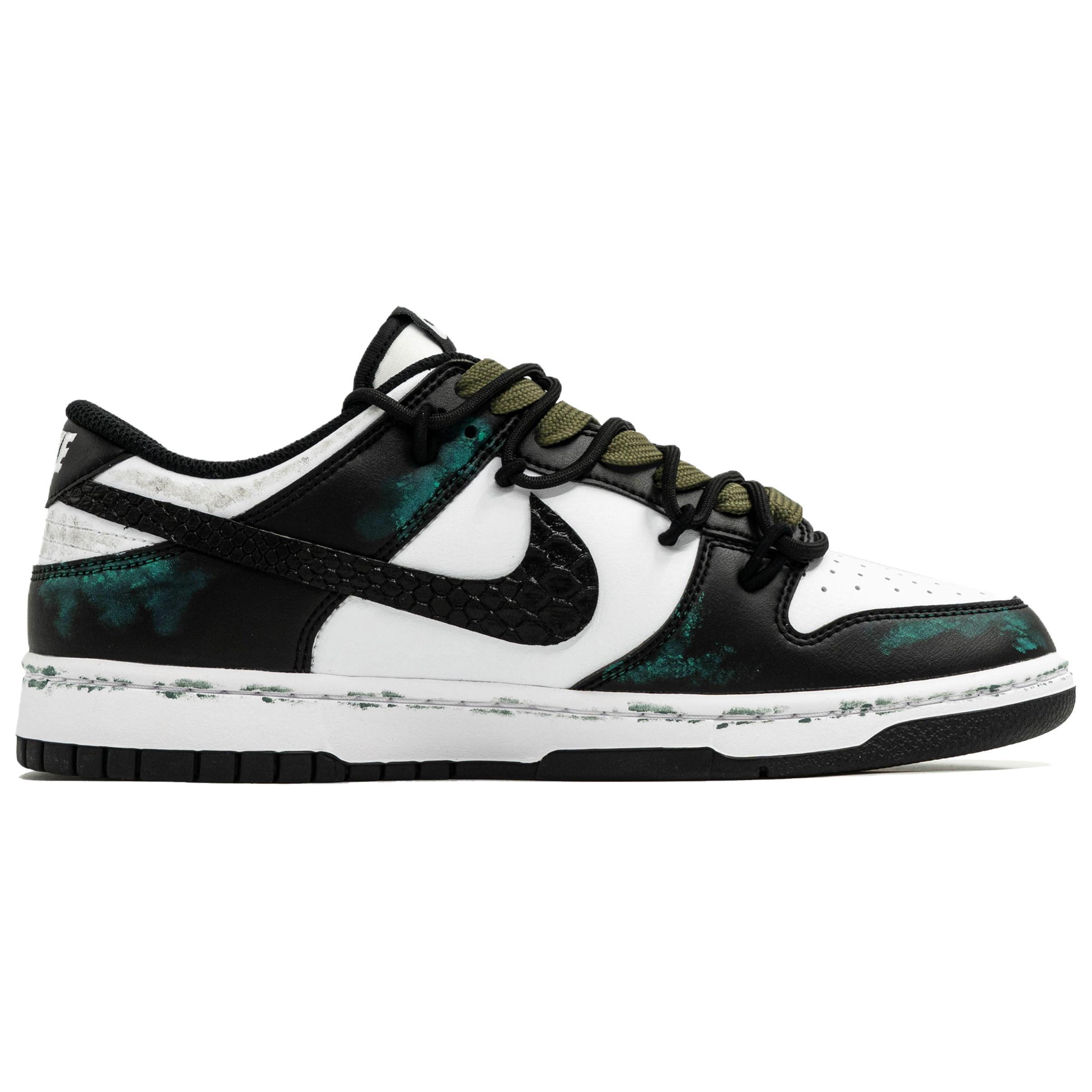 Nike Dunk Kaleidoscope, Brown Moss Mystery, Shopping Bag, абразивостойкие низкие скейтборд-кроссовки мужские — фото 4