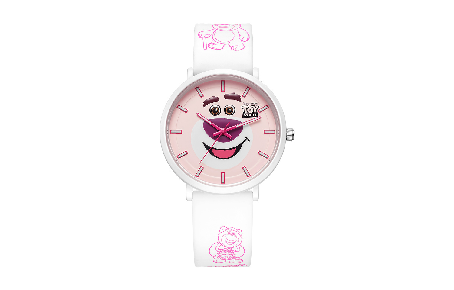 

Disney Часы Strawberry Bear Series Quartz Movement Silicone Strap Watch Women's Watch Pink Watch Dial