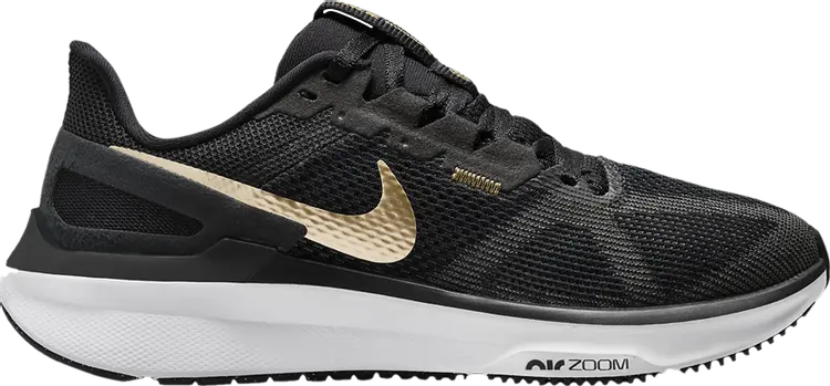 Кроссовки Wmns Air Zoom Structure 25 'Black Metallic Gold', черный