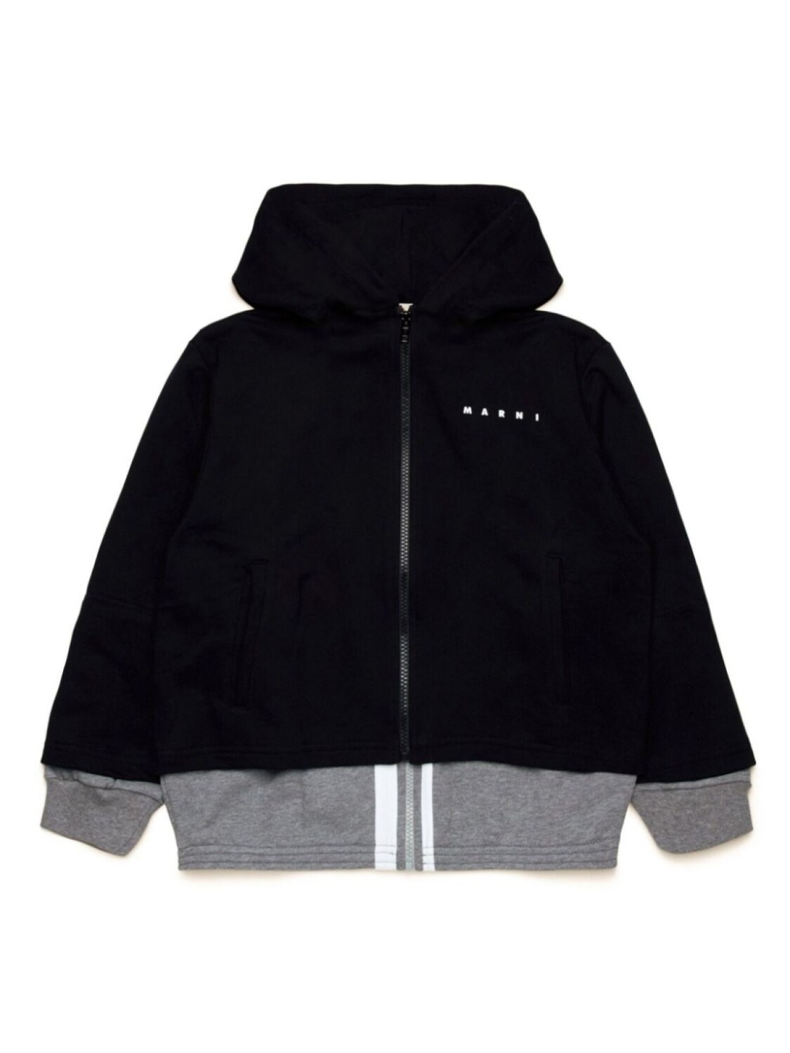 

Marni Kids худи на молнии, черный