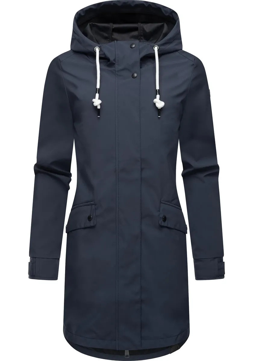 

Пальто из софтшелла Ragwear "Tinsley Shell", водонепроницаемая и ветрозащитная женская куртка из софтшелла, цвет морской волны