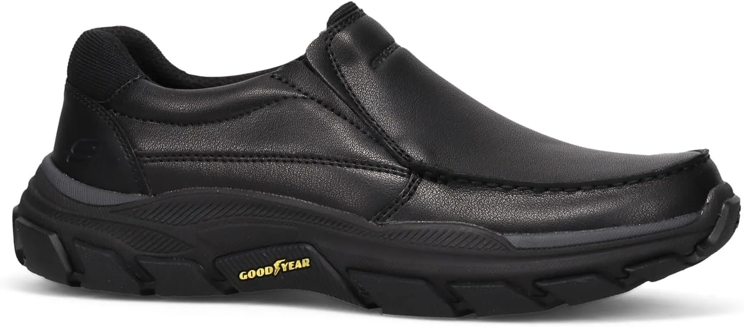 Skechers Respected - Мужские лоферы Catel с носками для улицы, черный — фото 3