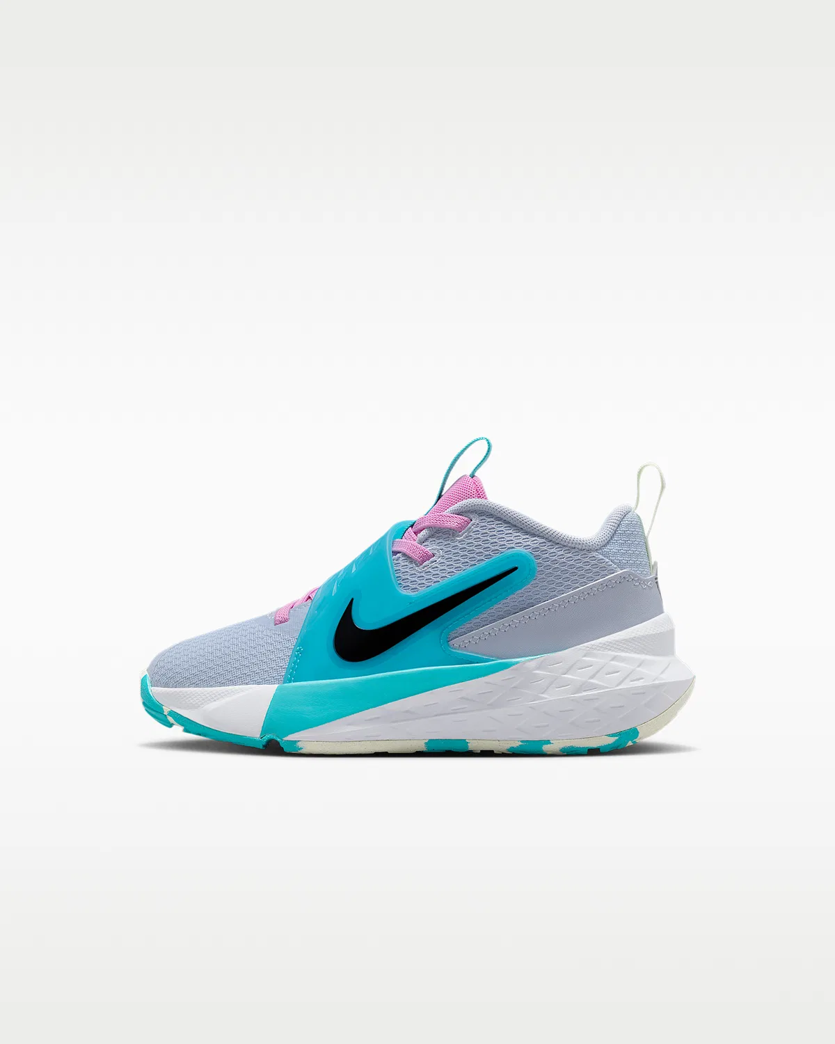 Детские кроссовки Nike Team Hustle D 12, Ghost/Dusty Cactus/Volt Tint/Black