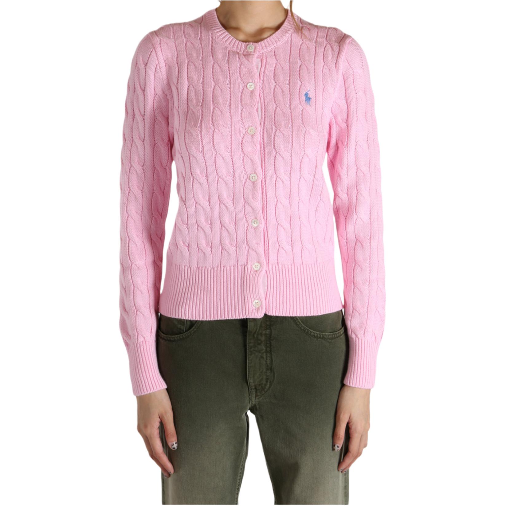 Кардиган с узором "косичка" Polo Ralph Lauren, розовый — фото 3