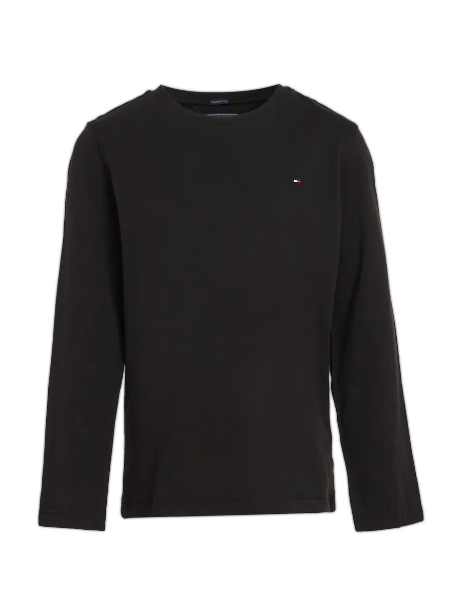 Рубашка с длинными рукавами Tommy Hilfiger "BOYS BASIC CN KNIT L/S", детская Kids Junior MiniMe, для мальчиков, антрацит — фото 4
