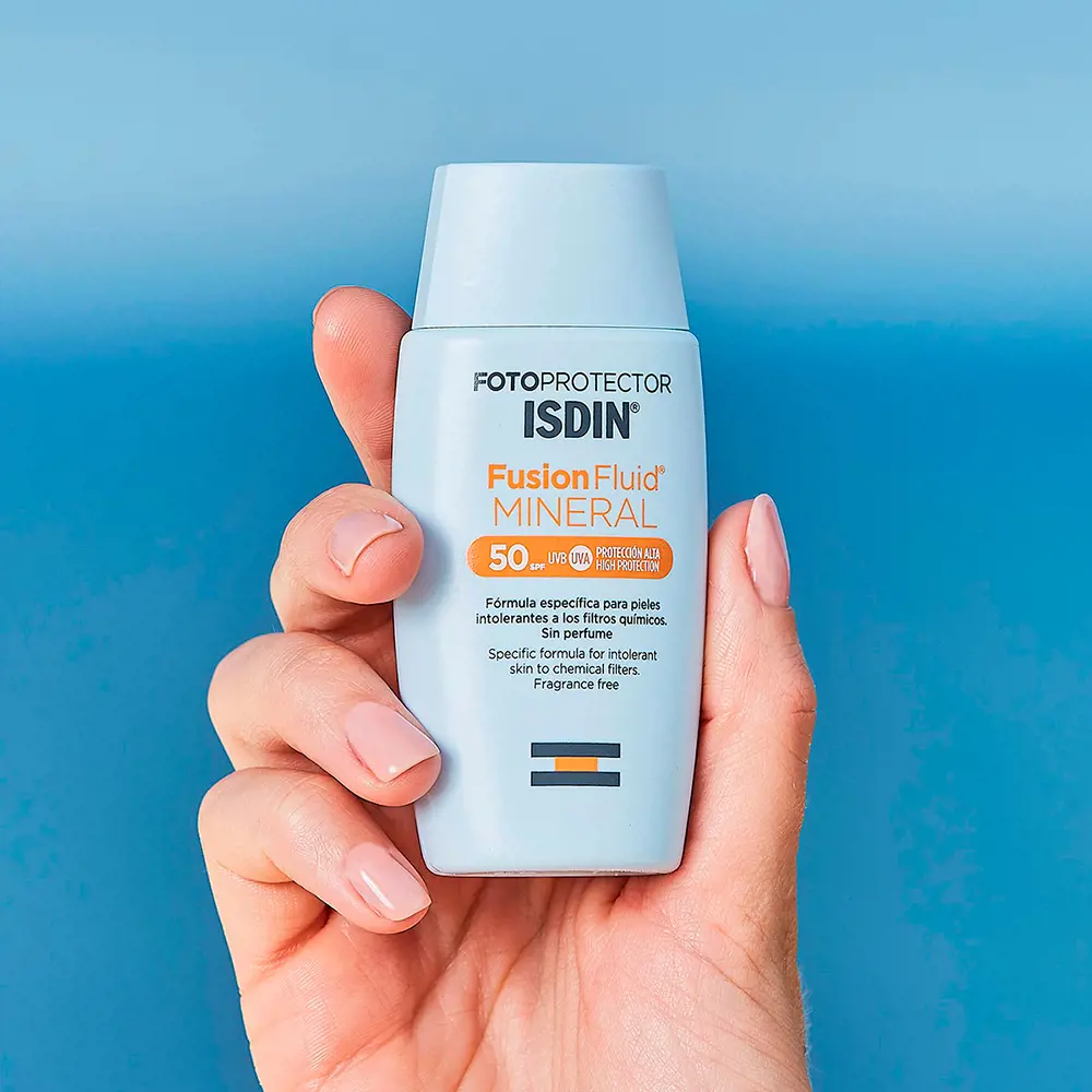 Солнцезащитный крем Fotoprotector Fusion Fluid Mineral 0% Filtros Químicos Spf50 Isdin, 50 мл — фото 3