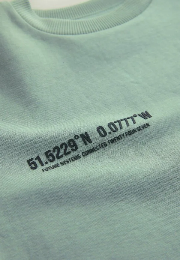 Футболка с коротким рукавом из плотной ткани с графическим принтом Next, Mint Green — фото 2