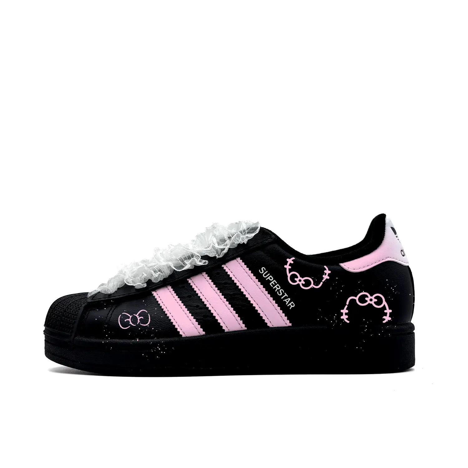 

Adidas Originals Superstar 2 Leather Abrasion Resistant Low top Детские скейтбординг кроссовки Pink для подростков
