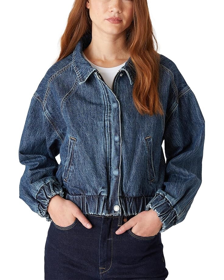 

Куртка Blank NYC Denim Bomber Jacket, синий