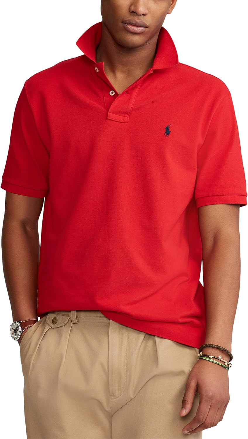 

POLO RALPH LAUREN Мужская новая классическая поло, Red, Красный, POLO RALPH LAUREN Мужская новая классическая поло, Red