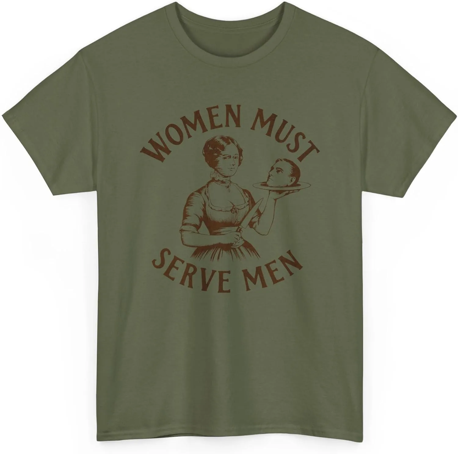 Футболка с принтом "Women Must Serve Men"