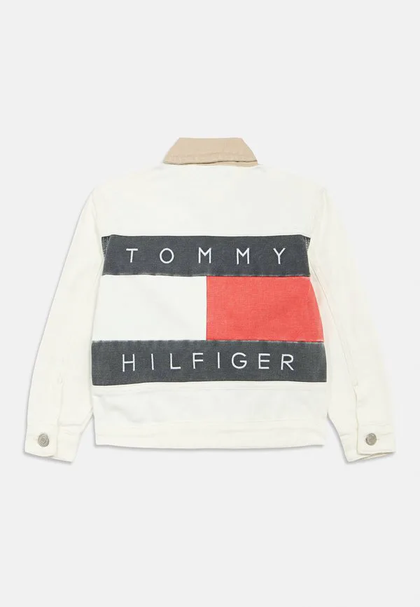 Джинсовая куртка-тракер с логотипом heritage на спине Tommy Hilfiger, White Denim — фото 2