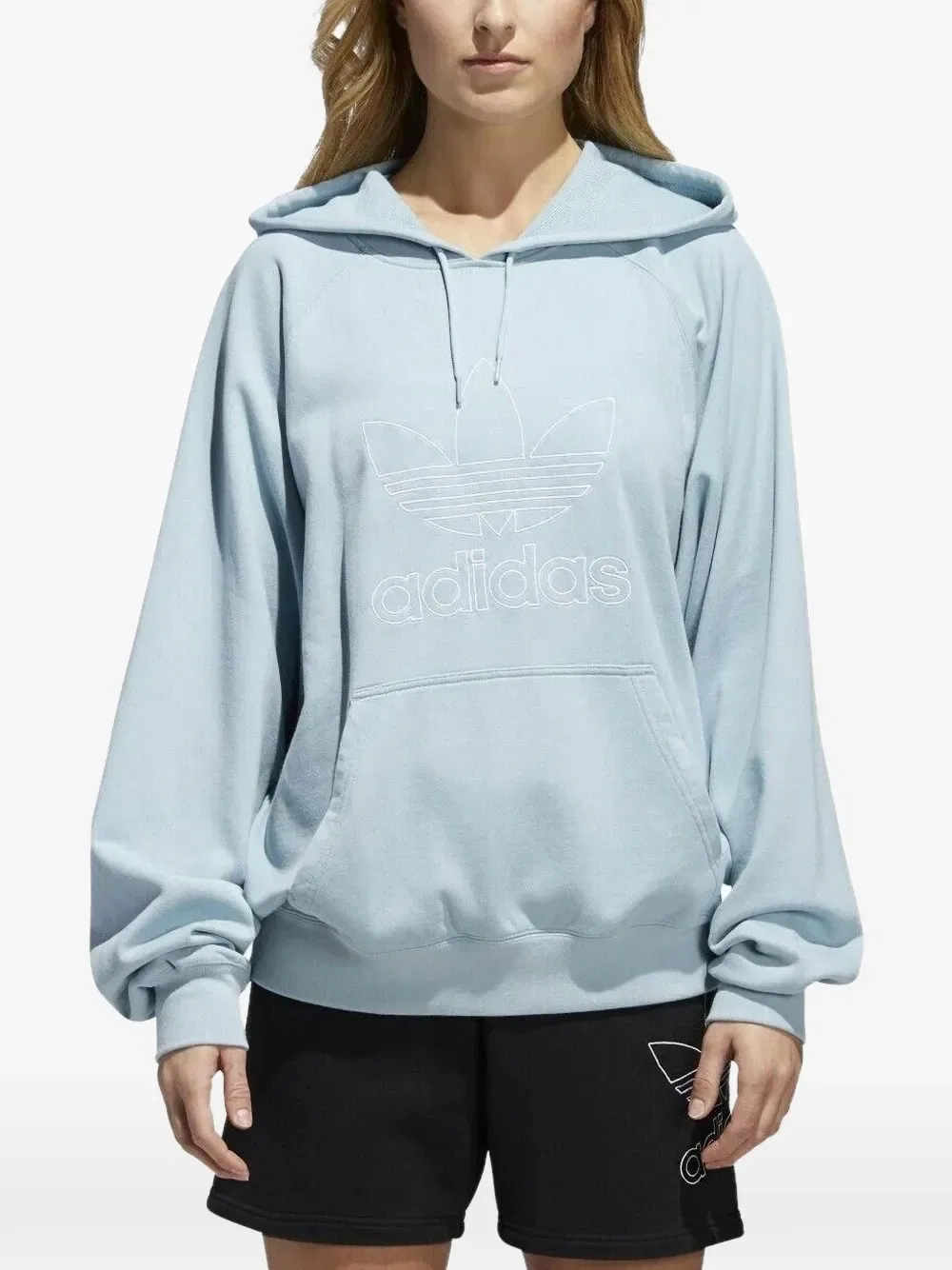 Худи с логотипом Adidas, серый
