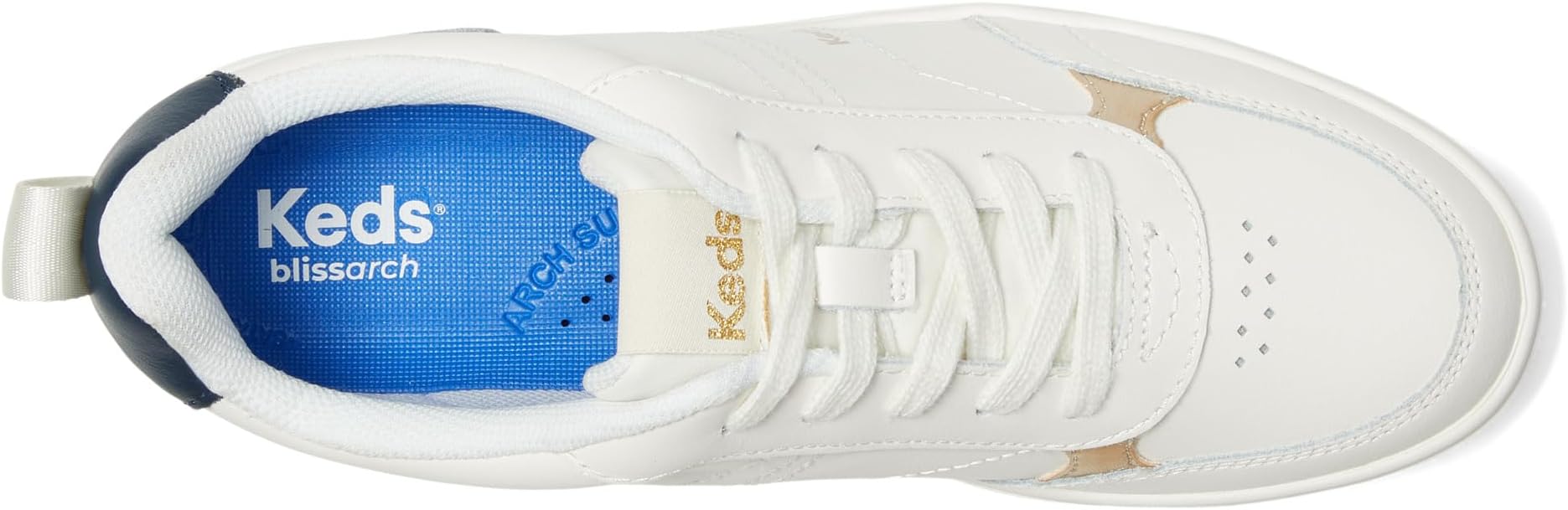 Кроссовки Keds Skyler II Lace-Up, цвет Snow White/Navy Leather — фото 2