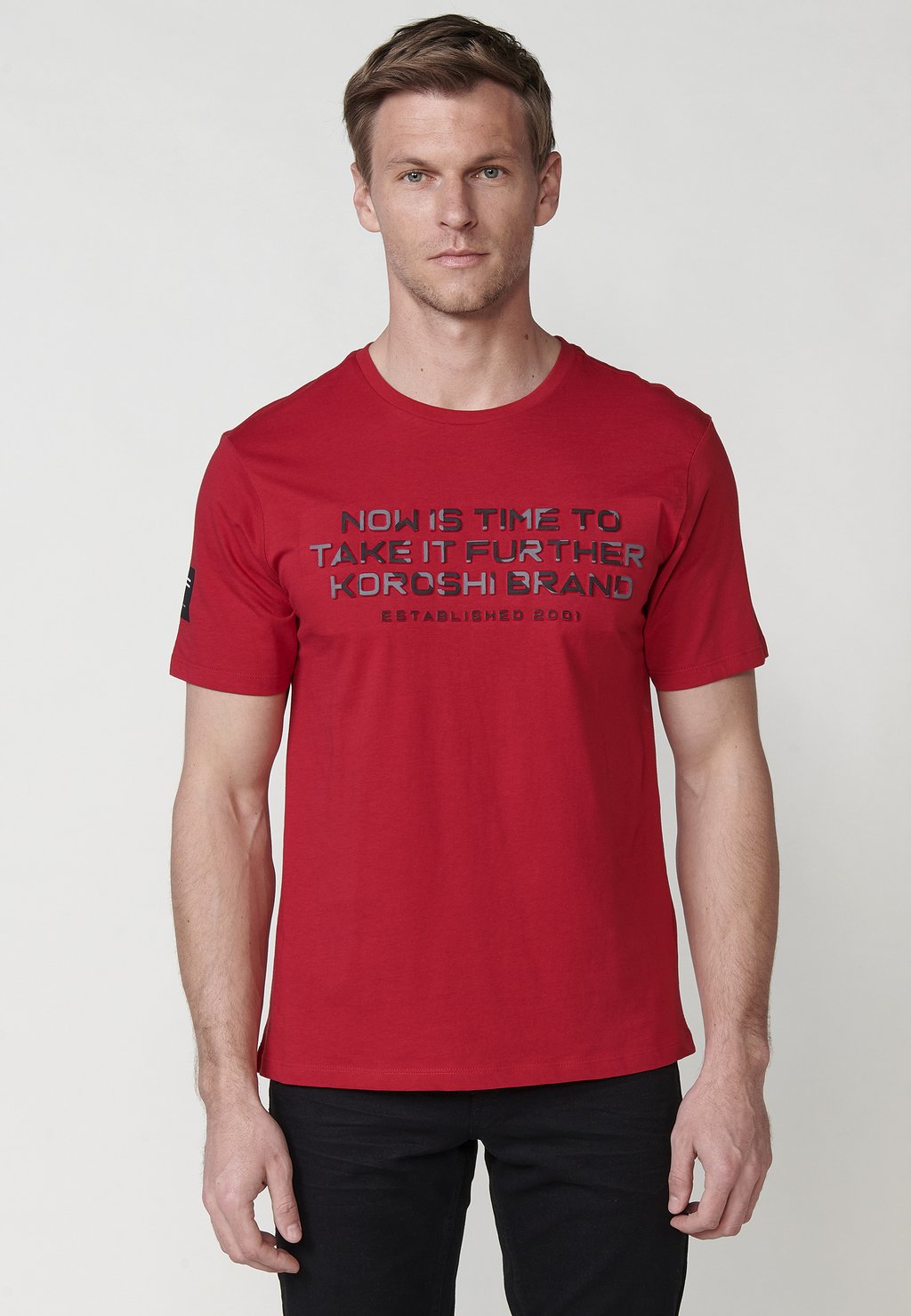 

Футболка с принтом SHORT-SLEEVED Koroshi, красный