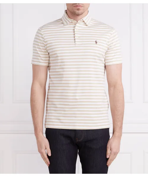 

Футболка поло Slim fit Polo Ralph Lauren, бежевый