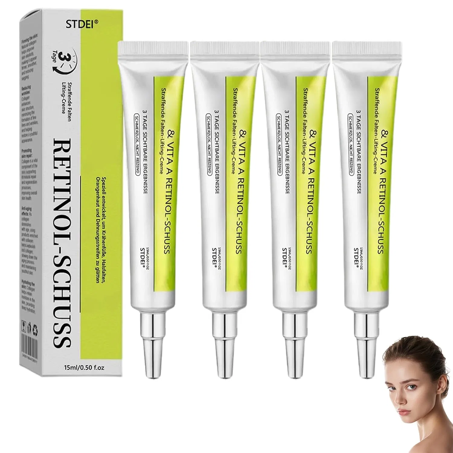 Крем для лица с ретинолом «VITA-A Retinol Shot» от STDEI Hjjh, Pack Of 4