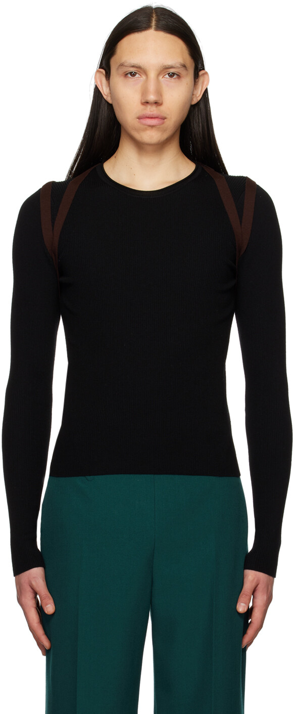 

Черная футболка с длинным рукавом Harness Dion Lee