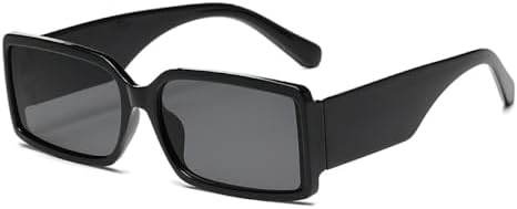 

Винтажные прямоугольные панк-солнцезащитные очки для мужчин, модные квадратные оправы, солнцезащитные очки для женщин, зеленые и черные, защита от ультрафиолета UV400 MTZJH, Black