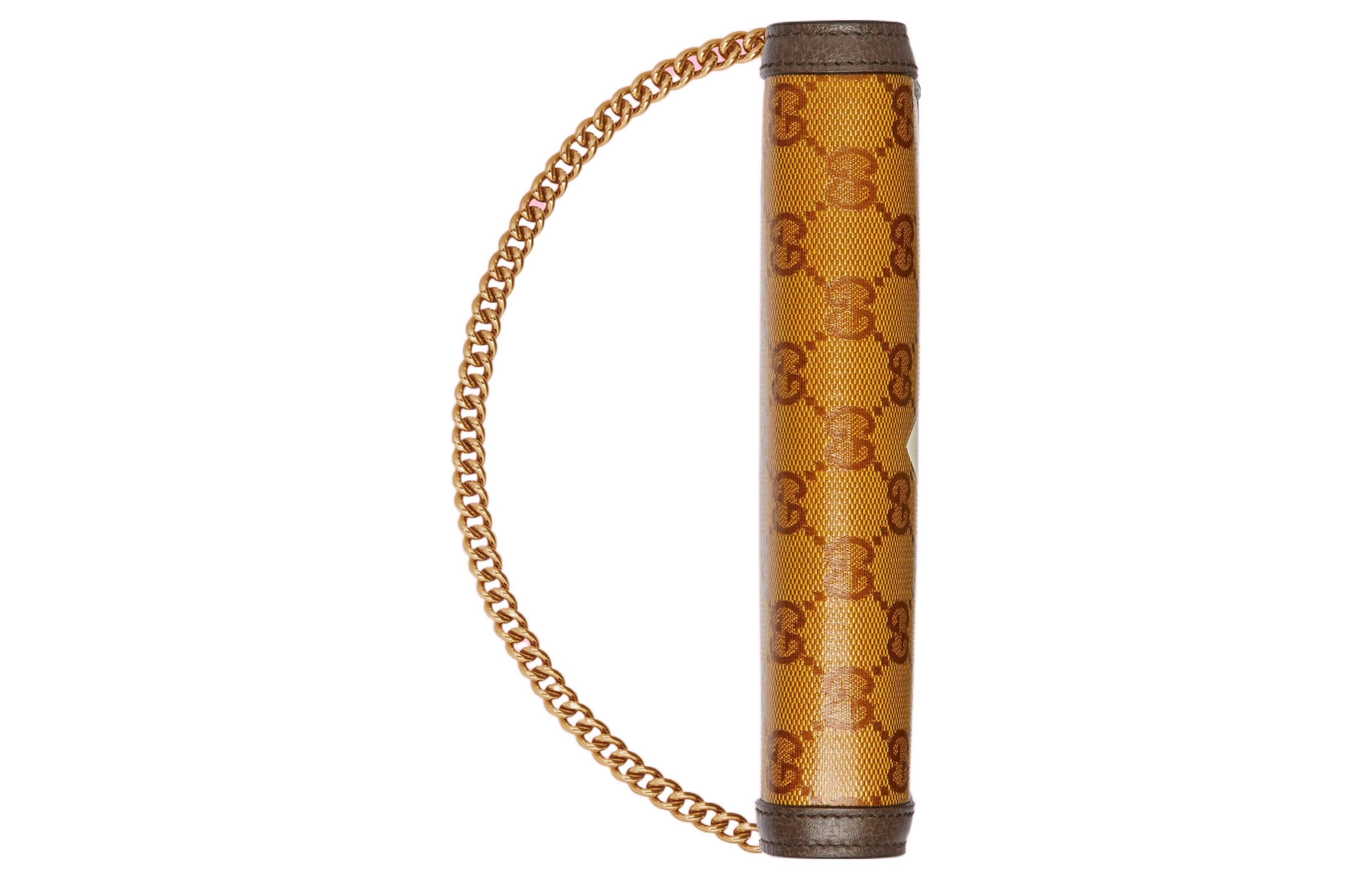 Сумка кросс-боди Gucci x adidas Chain Logo Crossbody Bag 'Yellow Brown' — фото 4