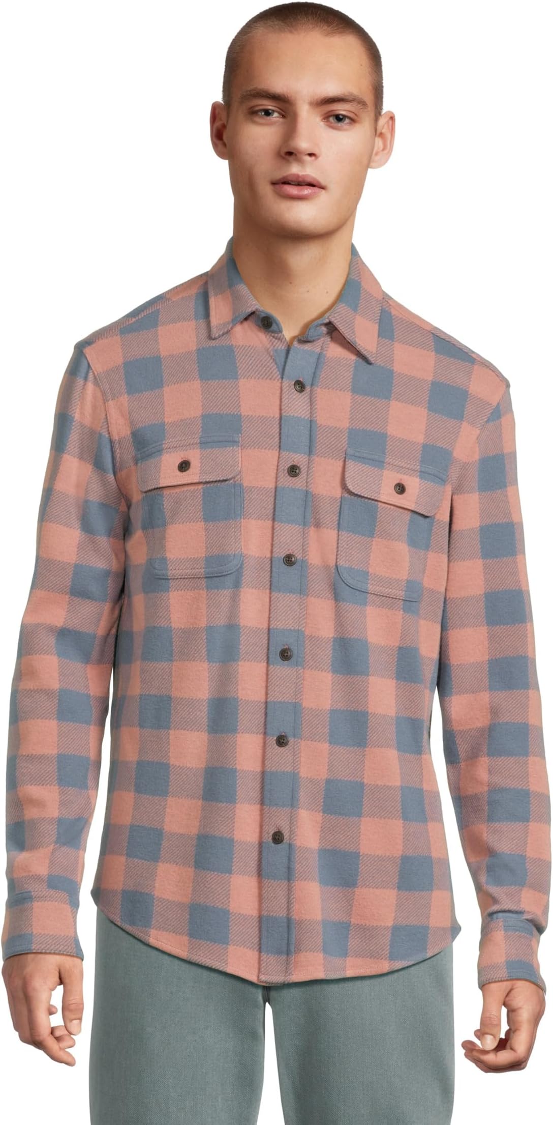 

Рубашка Faherty Legend Sweater Shirt, цвет Clay River Buffalo