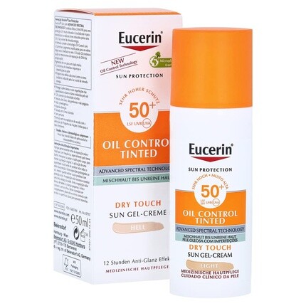 

Тональный гель-крем для лица Sun Oil Control Spf 50+ Light, Eucerin