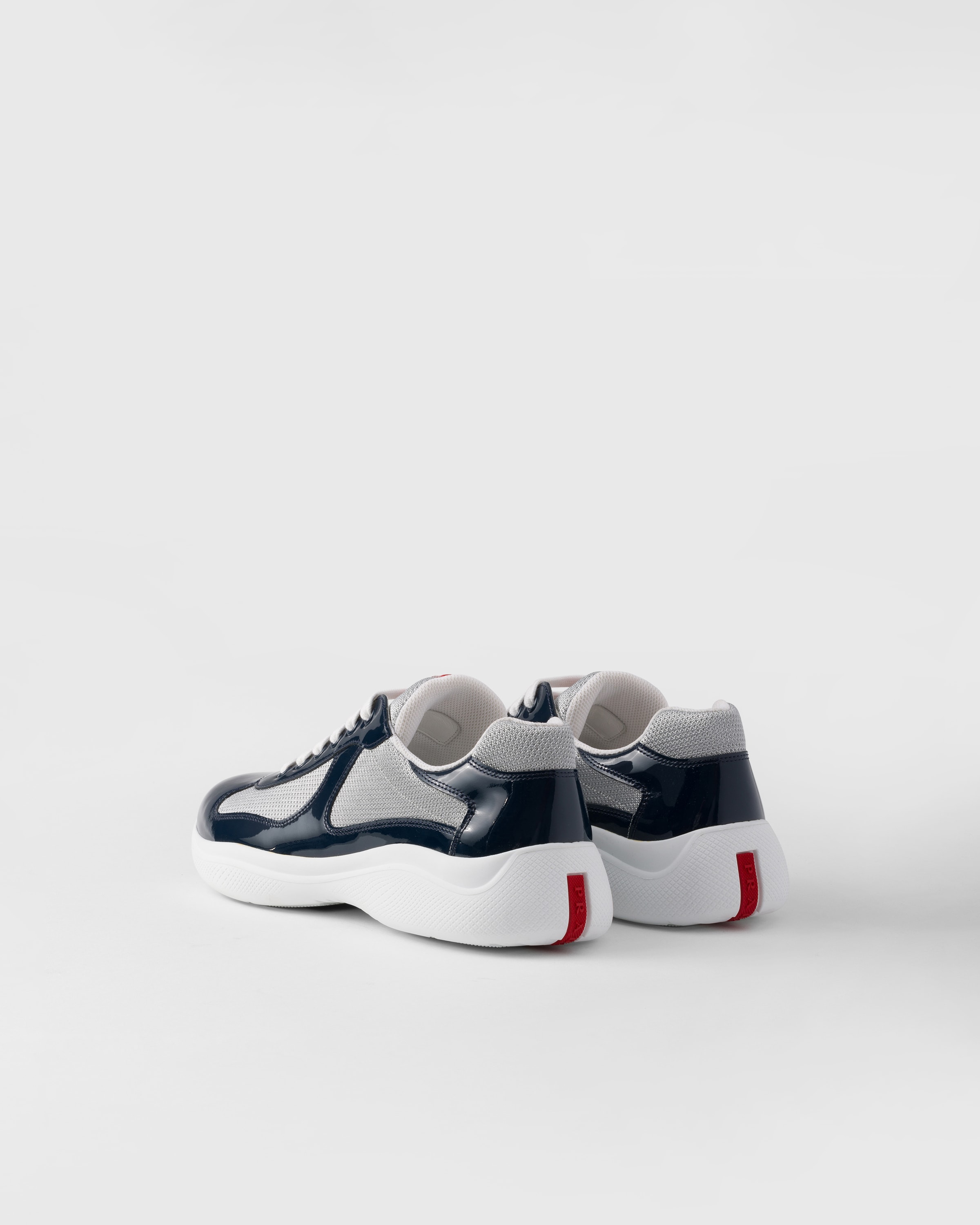 Кроссовки Prada America's Cup из лакированной кожи и технической ткани, синий — фото 4