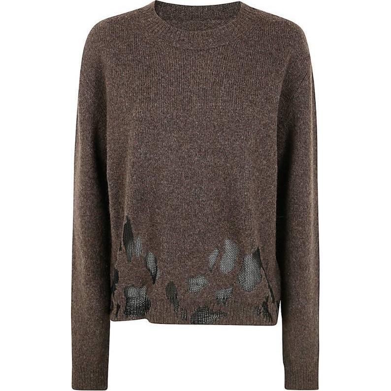 

Вырезной вязаный джемпер UMA WANG, коричневый