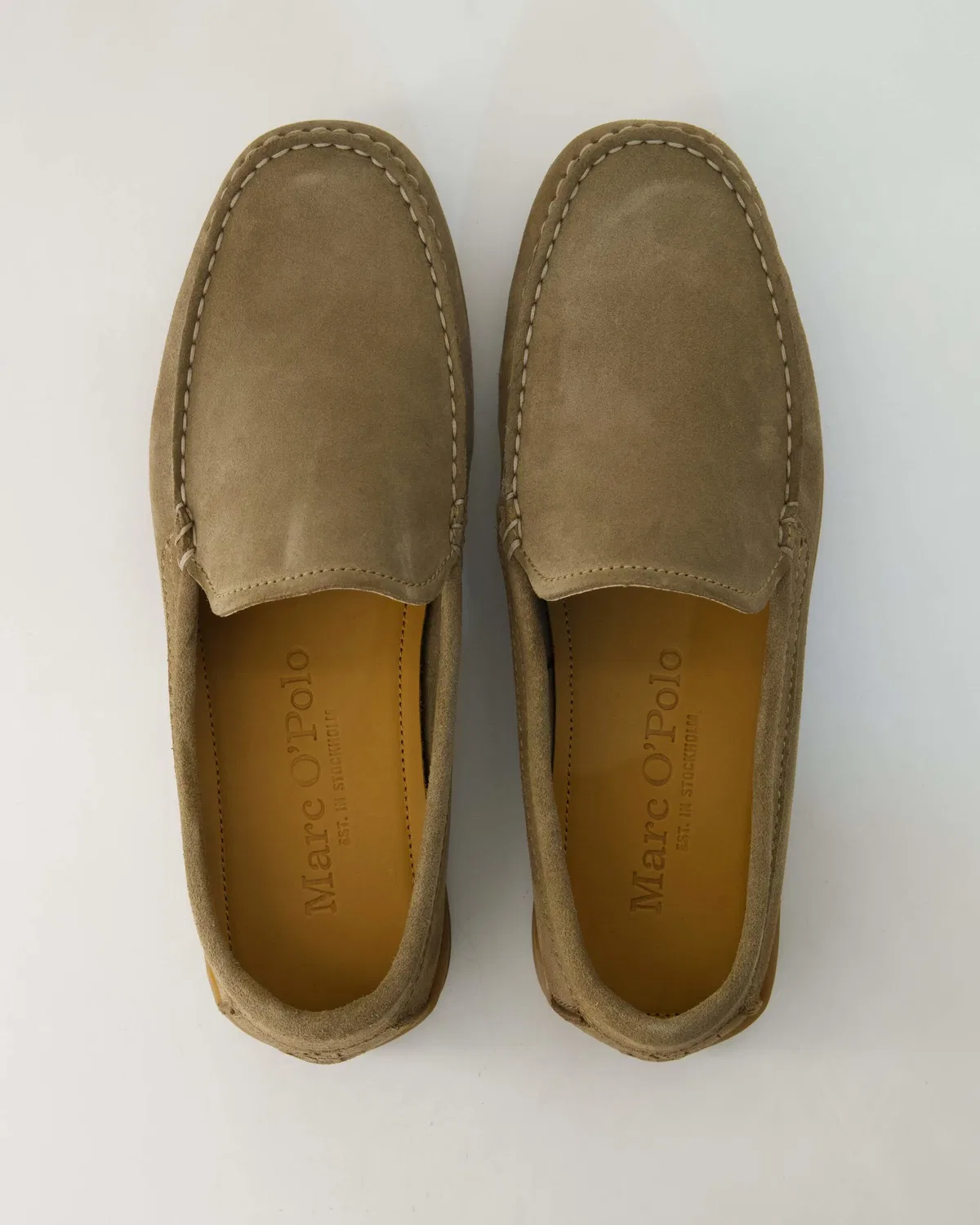 Слиппоны из велюра Marc O'Polo Shoes, бежевый — фото 4