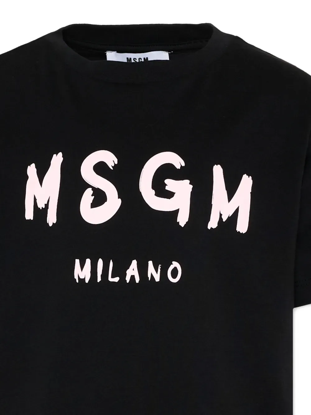 Футболка с логотипом на груди MSGM Kids, черный — фото 3