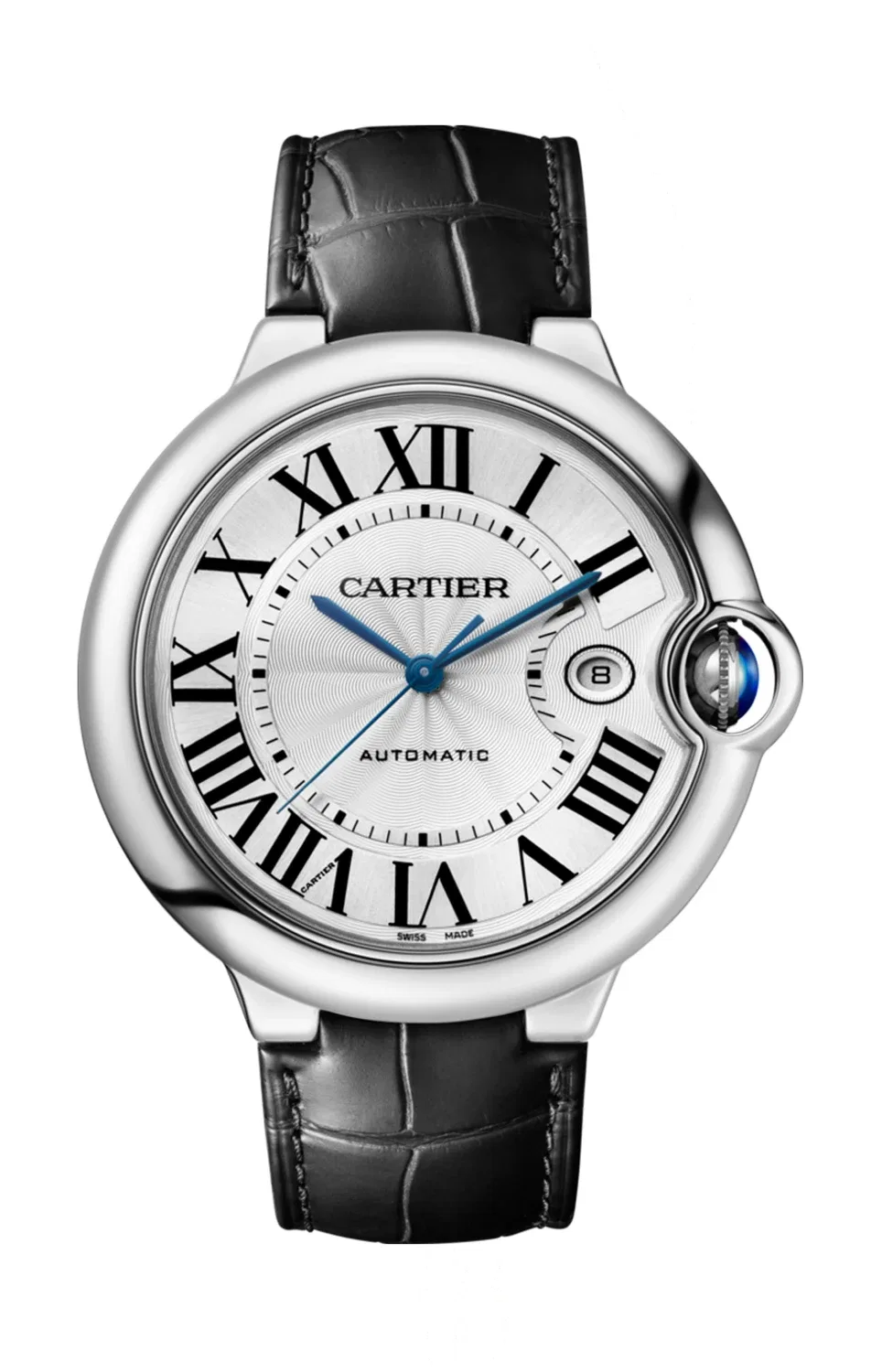 BALLON BLEU DE CARTIER 42 ММ, СТАЛЬ, КОЖА - WSBB0026, серебряный