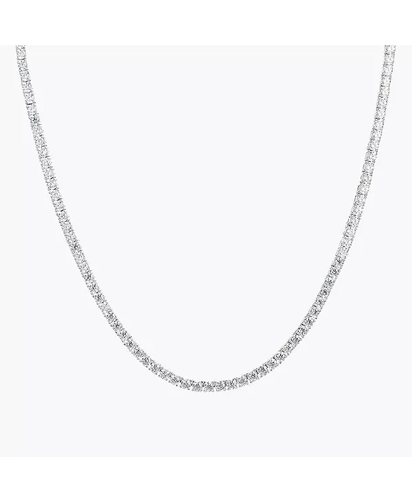 

Теннисное ожерелье «Беатрис» из стерлингового серебра с 18-каратным золотом — идея для праздничного подарка Bearfruit Jewelry, silver