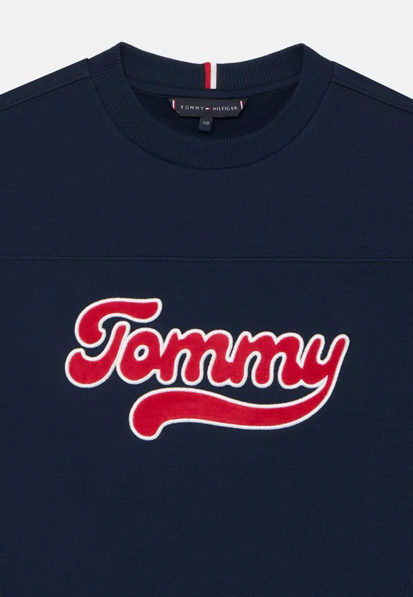 Свитшот в стиле университетской формы с цветовыми блоками Tommy Hilfiger, Dark Night Navy — фото 4