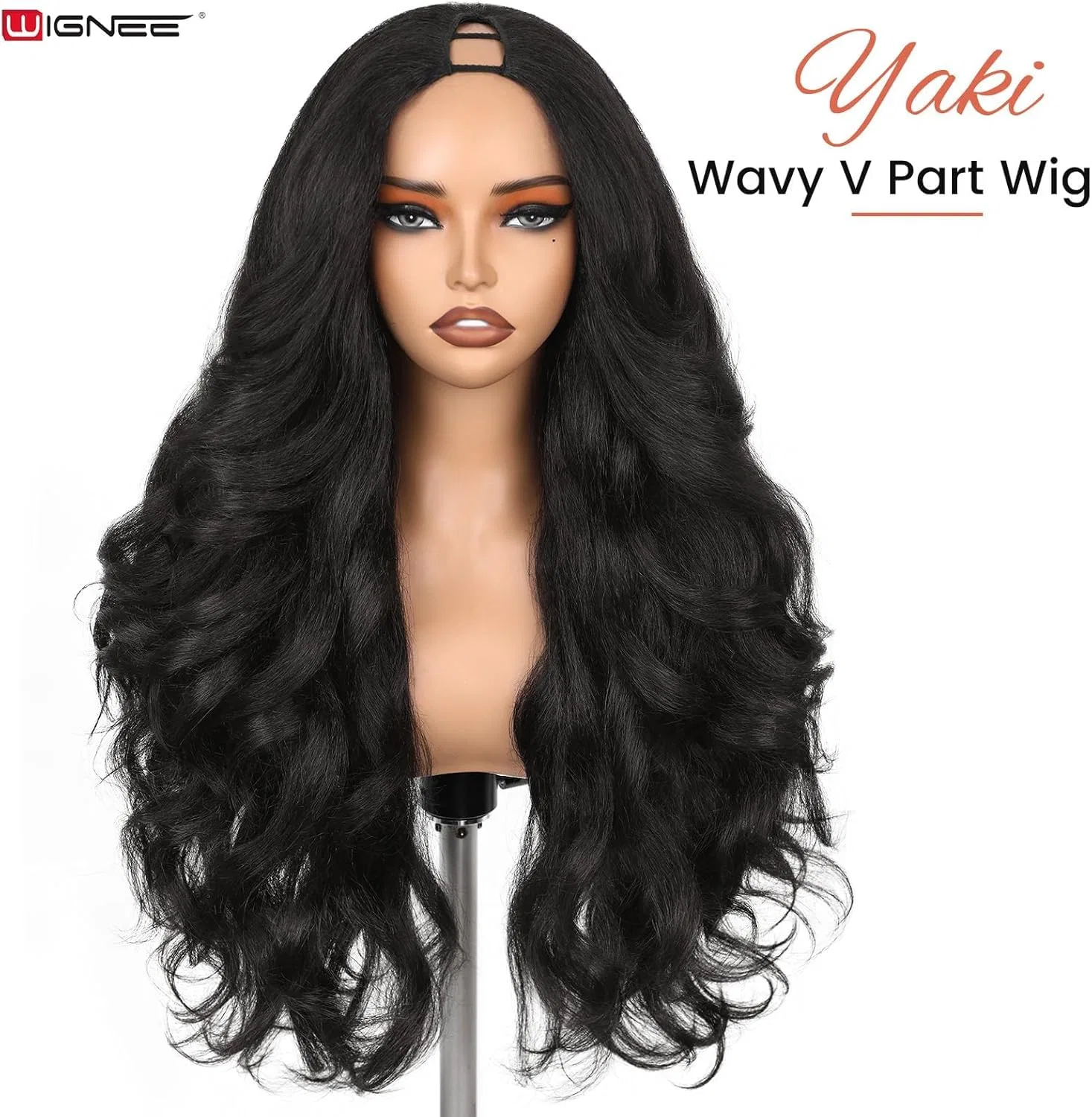 Полупарик WIGNEE V-Part Yaki с модными локонами, 66 см, 230 г Wignee — фото 2