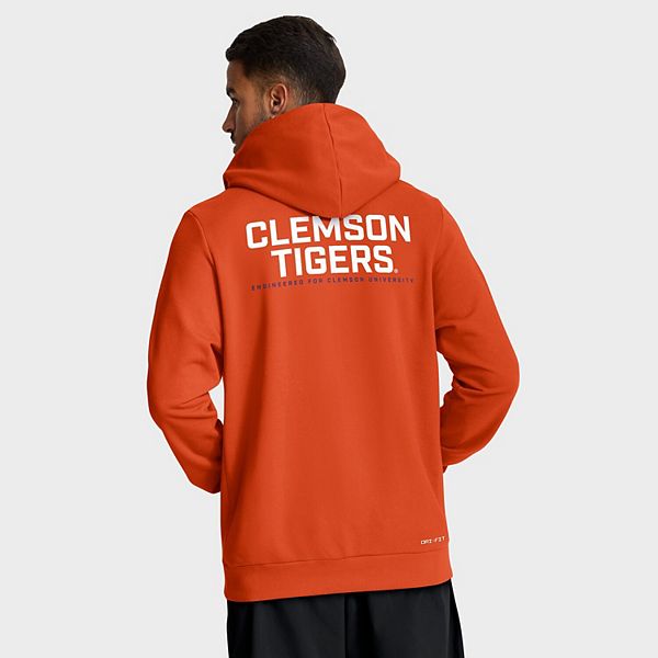 Мужская оранжевая худи clemson tigers 2025 sideline standard issue dri-fit на молнии Nike — фото 3