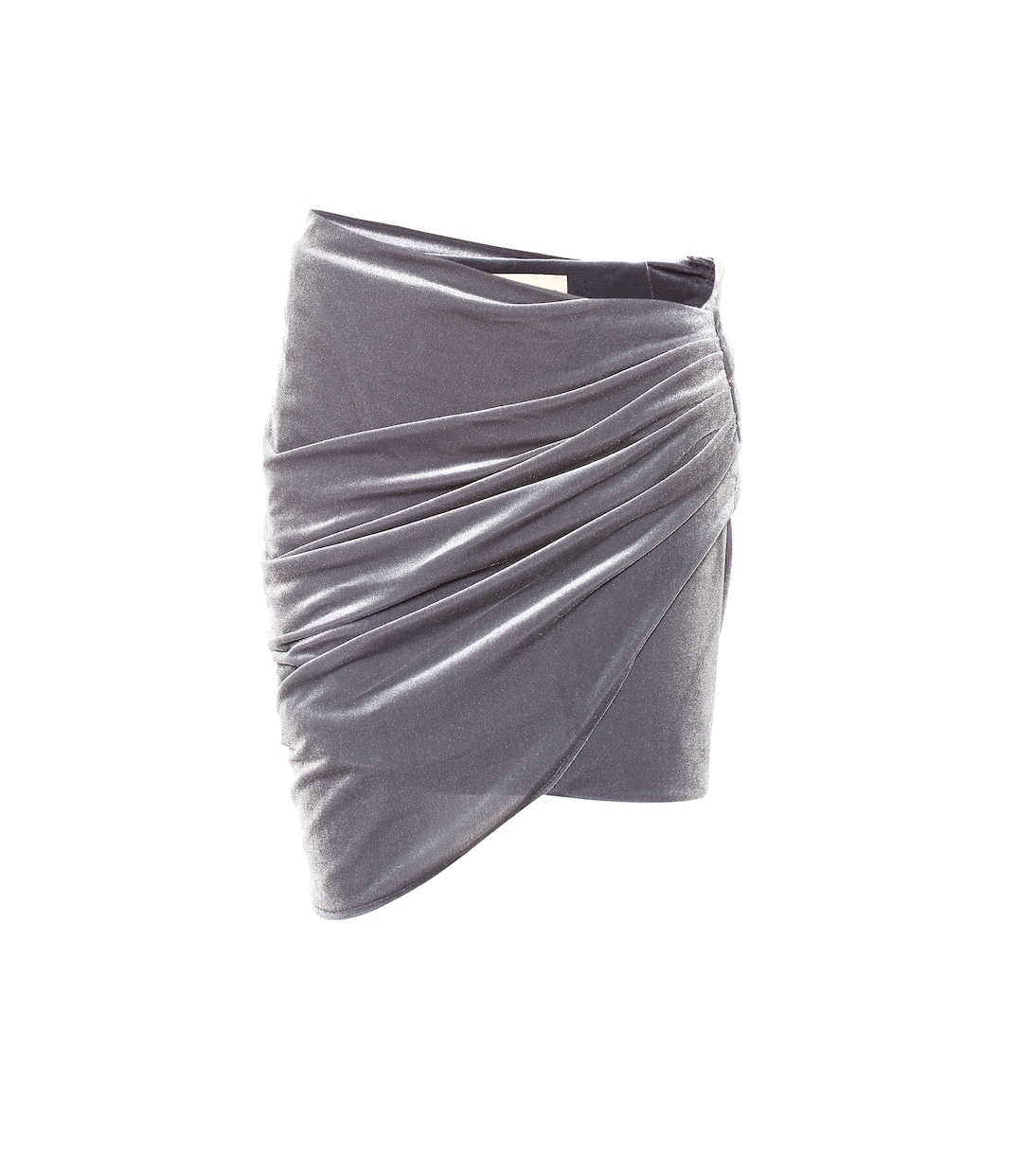 

Бархатная мини-юбка Alexandre Vauthier, Steel