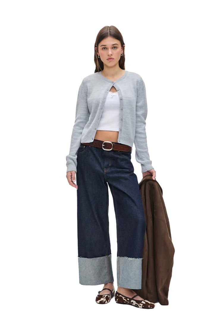 

Кардиган на пуговицах Pull And Bear, серый