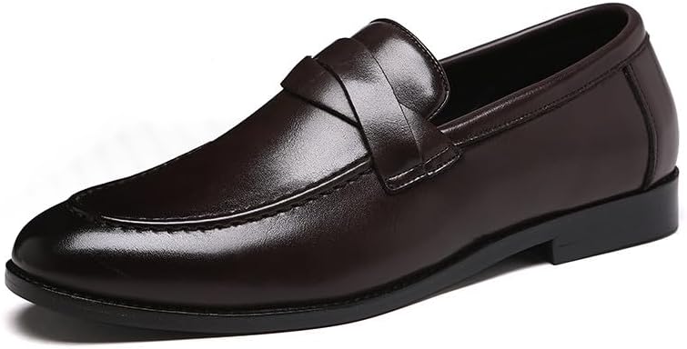 

Мужские слипоны-лоферы, классические лоферы с мыском-мок и вставкой для монеты, для свадьбы, официальных мероприятий и офиса Santimon, коричневый