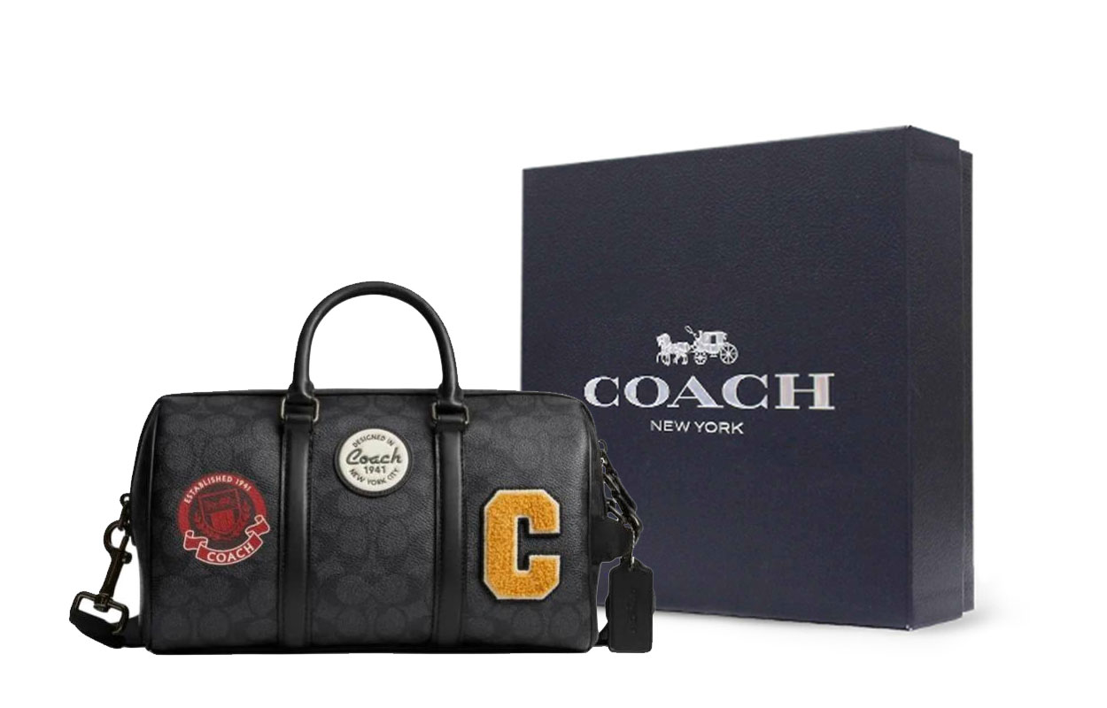 

COACH Венчур кожаная сумка бостон через плечо кроссбоди большая мужская серая черная