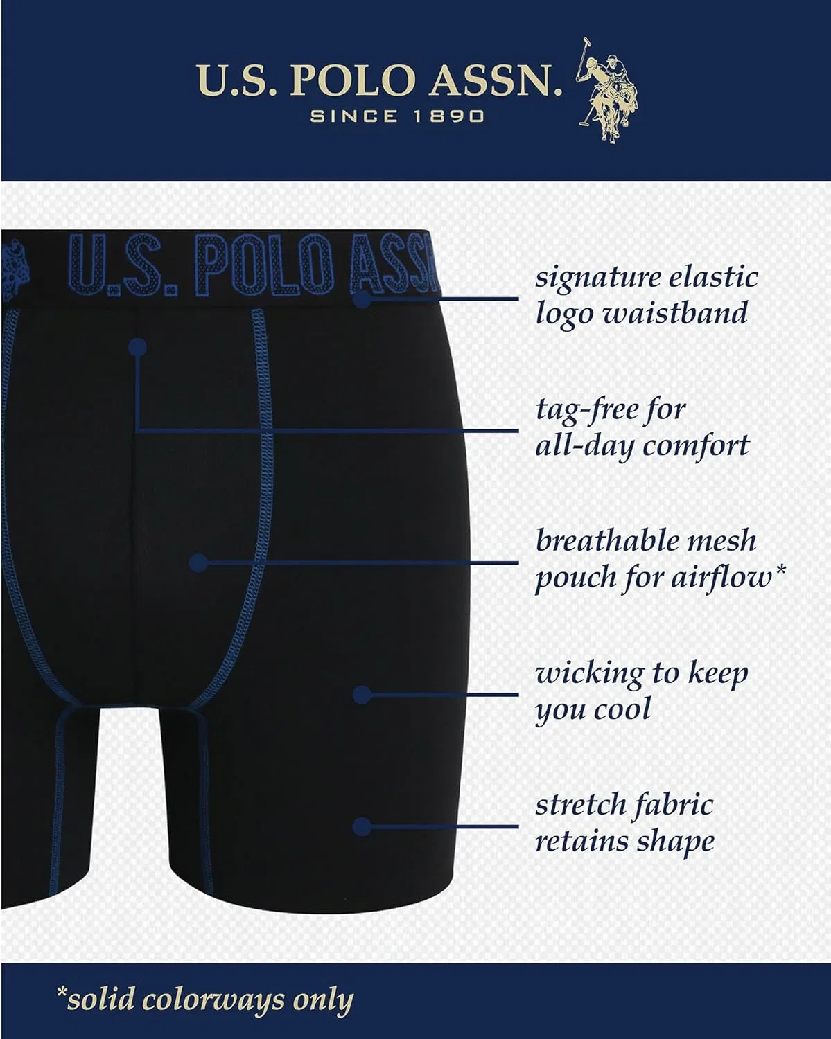Боксеры U.S. POLO ASSN., Black/Charcoal Grey/Bone White/Ultimate Grey — фото 2