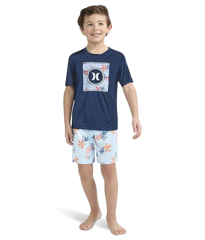 Детский комплект для плавания Tropical Floral Swim Set Hurley Kids, Blue Dream