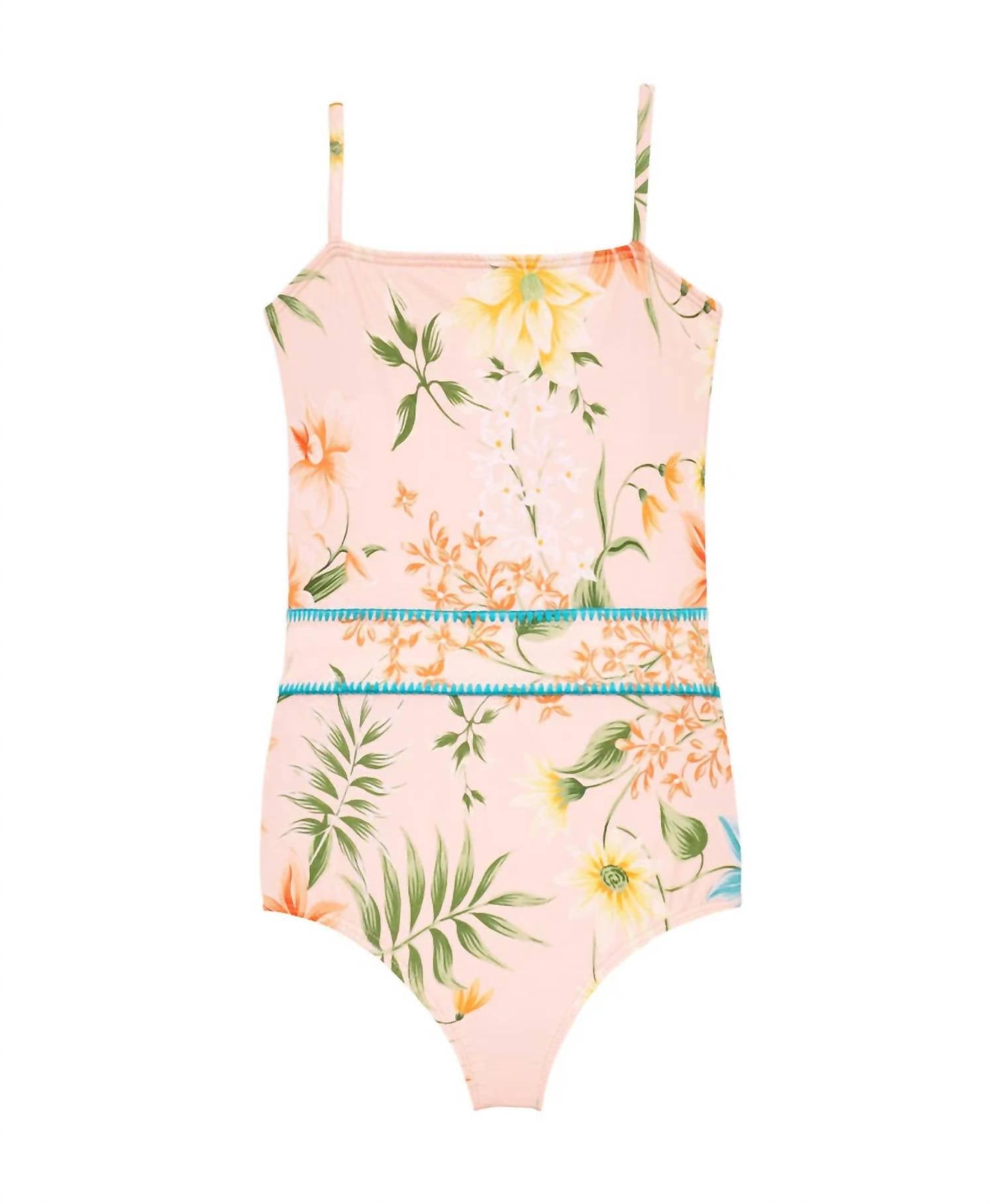 

Слитный купальник Avery Botanica для девочек бежевого цвета PQ Swim