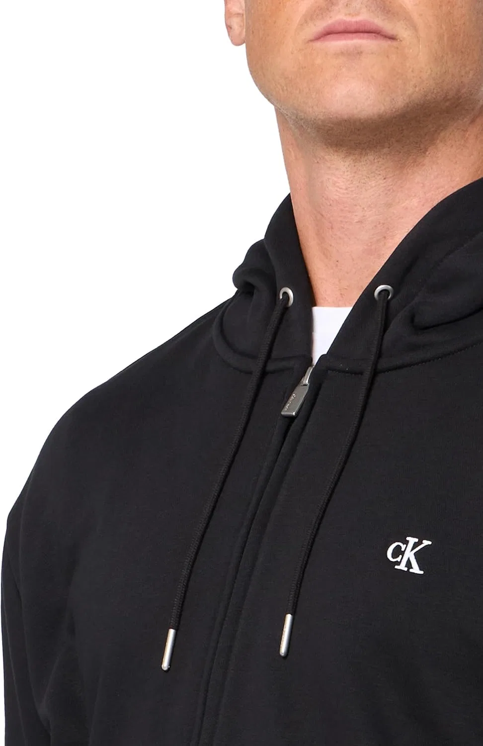 Мужская флисовая толстовка Calvin Klein свободного кроя с логотипом Archive Logo на молнии — фото 3