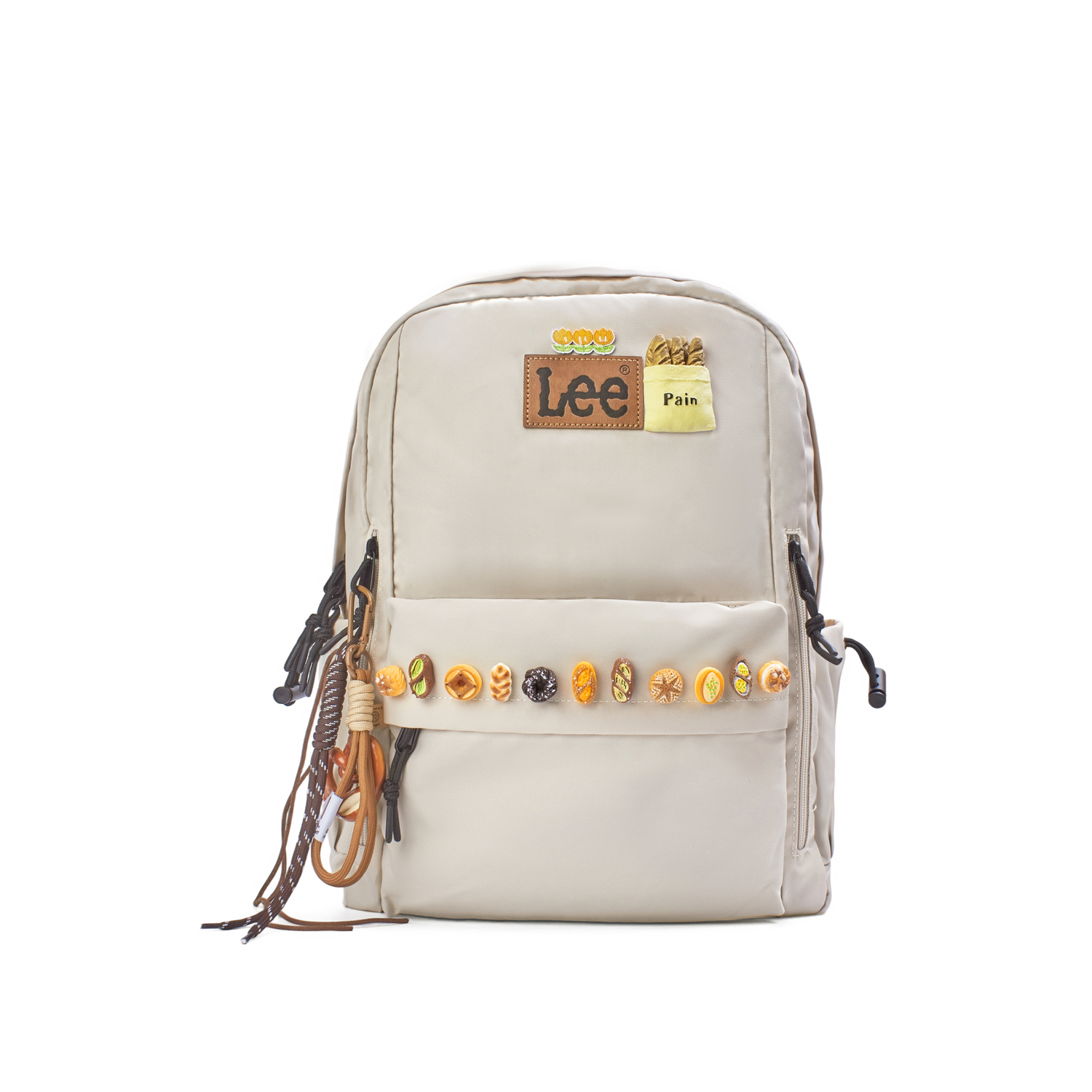 

Lee Тканевый рюкзак средний унисекс кремовый абрикосовый медведь, Wheat Puffy